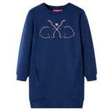 Vidaxl kinderjurk 92 marineblauw