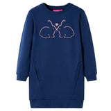 Vidaxl kinderjurk 116 marineblauw