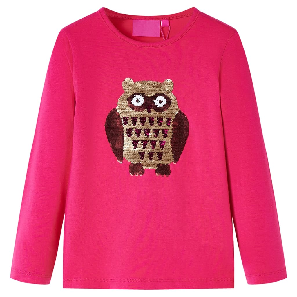 Vidaxl kindershirt met lange mouwen 92 felroze