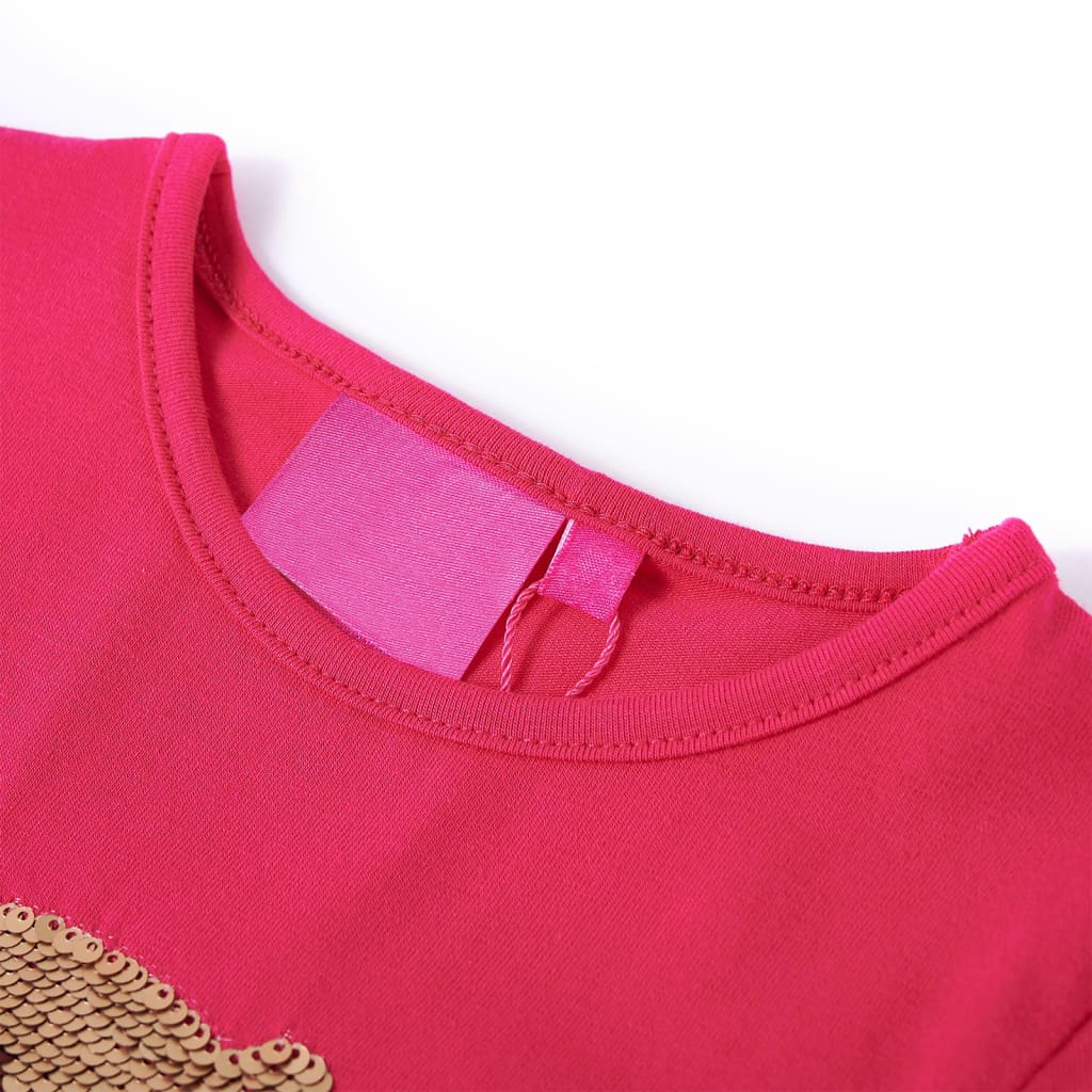 VidaXL Kindershirt met lange mouwen 140 felroze