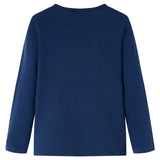 Vidaxl kindershirt met lange mouwen 104 marineblauw