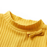 Vidaxl kindershirt met lange mouwen geribd 116 donker okerkleurig