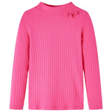 Vidaxl kindershirt met lange mouwen geribd 92 felroze