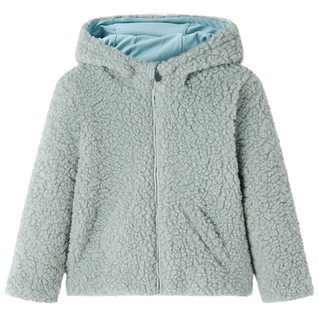 Vidaxl kinderjas met capuchon teddy 116 kunstvacht mintkleurig