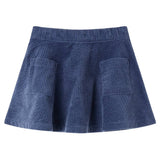 Vidaxl kinderrok met zakken ribfluweel 104 marineblauw