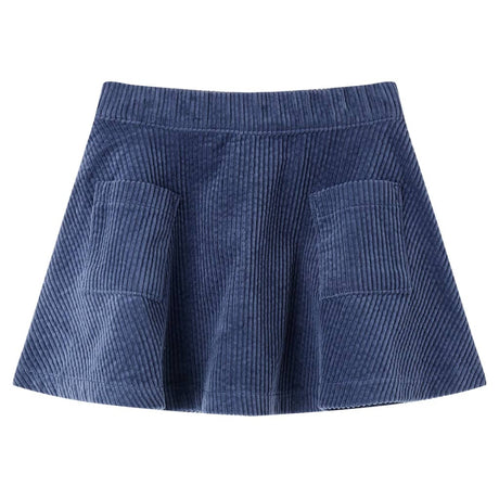 Vidaxl kinderrok met zakken ribfluweel 104 marineblauw