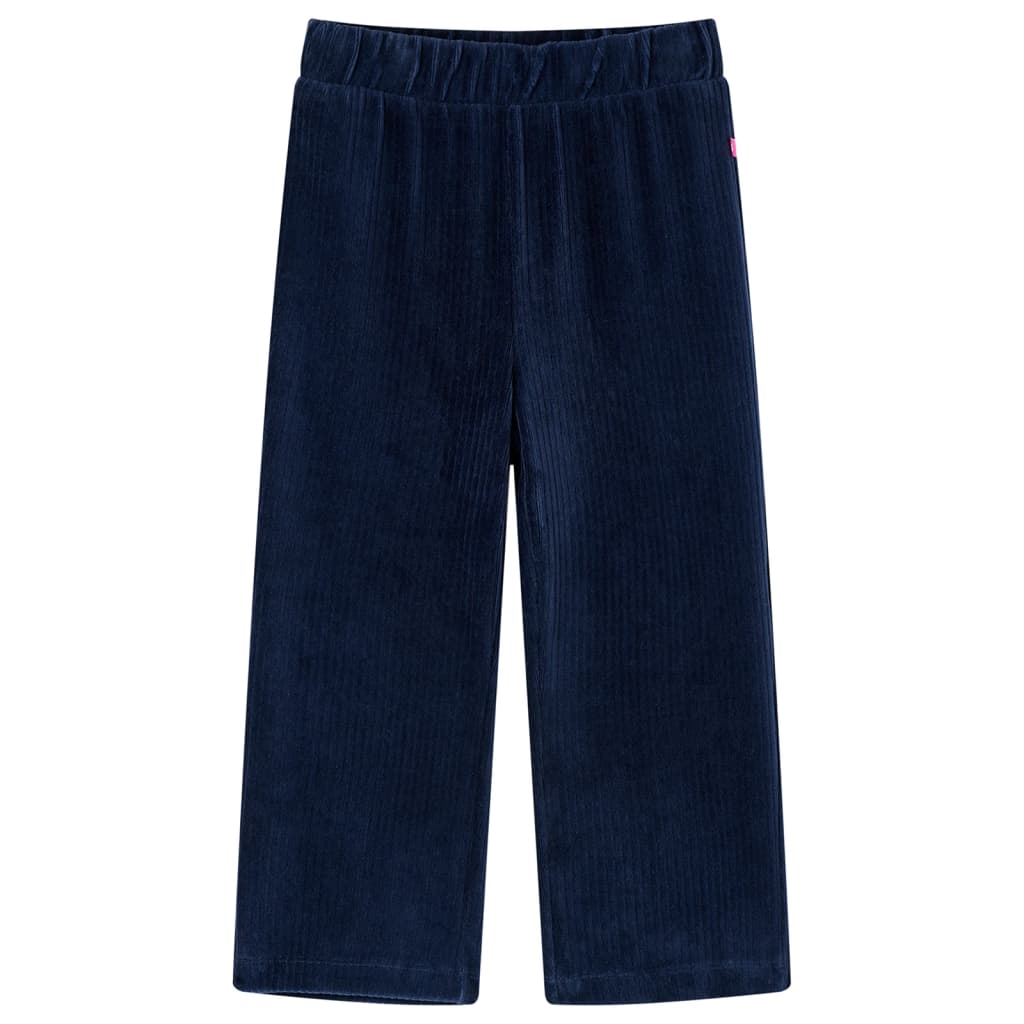 Vidaxl kinderbroek 104 ribfluweel marineblauw