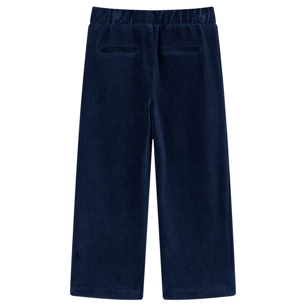 Vidaxl kinderbroek 104 ribfluweel marineblauw