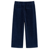 VidaXL Kinderbroek 128 ribfluweel marineblauw