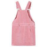 Vidaxl kindertuinjurk 116 ribfluweel lichtroze