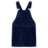 VidaXL Kindertuinjurk 140 ribfluweel marineblauw