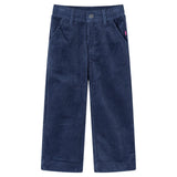 Vidaxl kinderbroek 104 ribfluweel marineblauw