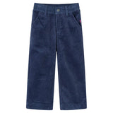 VidaXL Kinderbroek 128 ribfluweel marineblauw