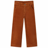 VidaXL Kinderbroek 140 ribfluweel cognackleurig