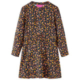 Vidaxl kinderjurk met lange mouwen 104 marineblauw