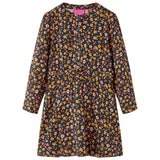 Vidaxl kinderjurk met lange mouwen 116 marineblauw