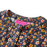 Vidaxl kinderjurk met lange mouwen 116 marineblauw