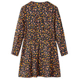 Vidaxl kinderjurk met lange mouwen 140 marineblauw