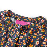 Vidaxl kinderjurk met lange mouwen 140 marineblauw