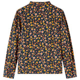 Vidaxl kinderoverhemd met bandkraag 104 marineblauw