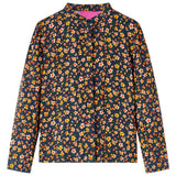 Vidaxl kinderoverhemd met bandkraag 128 marineblauw
