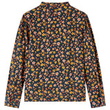 VidaXL Kinderoverhemd met bandkraag 140 marineblauw