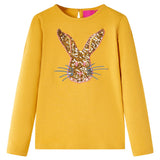 VidaXL Kindershirt met lange mouwen 104 okerkleurig