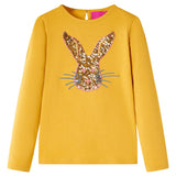 Vidaxl kindershirt met lange mouwen 116 okerkleurig
