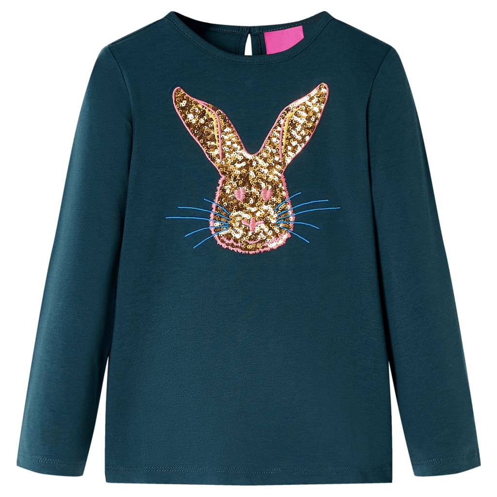 Vidaxl kindershirt met lange mouwen 92 donkergroen
