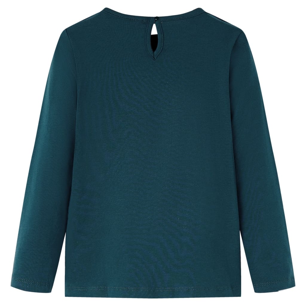 Vidaxl kindershirt met lange mouwen 92 donkergroen