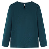 Vidaxl kindershirt met lange mouwen 92 donkergroen