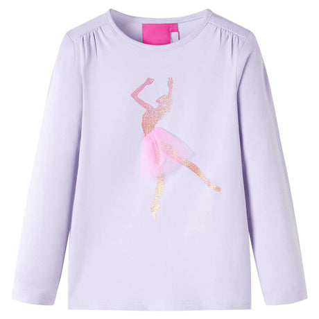 Vidaxl kindershirt met lange mouwen 92 lichtlila