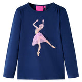 Vidaxl kindershirt met lange mouwen 104 marineblauw