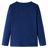 Vidaxl kindershirt met lange mouwen 128 marineblauw