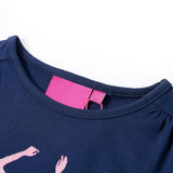 Vidaxl kindershirt met lange mouwen 128 marineblauw