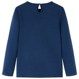Vidaxl kindershirt met lange mouwen 92 marineblauw