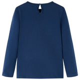 VidaXL Kindershirt met lange mouwen 140 marineblauw