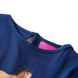 VidaXL Kindershirt met lange mouwen 140 marineblauw