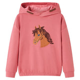 Vidaxl kindertrui met capuchon 104 oudroze
