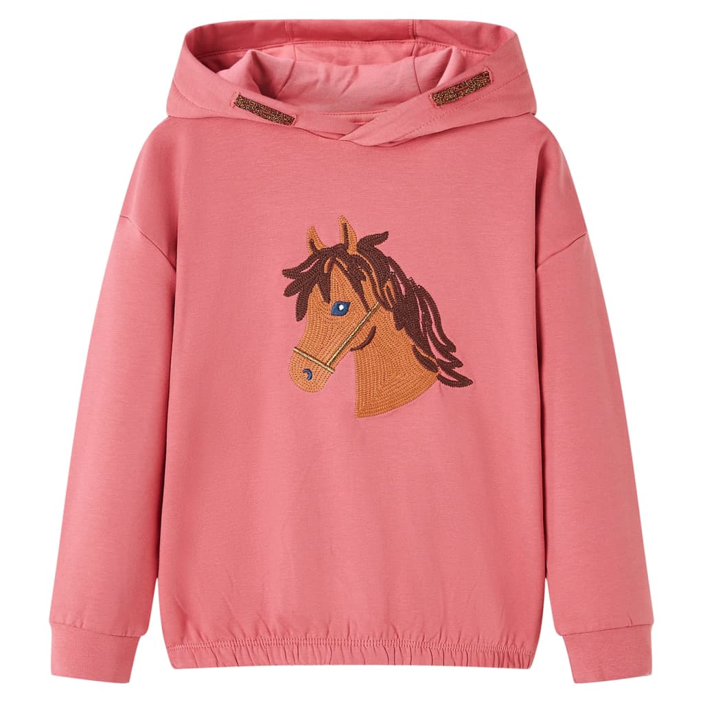 Vidaxl kindertrui met capuchon 116 oudroze