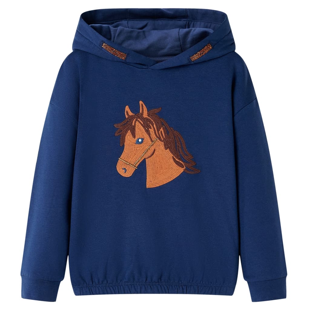 Vidaxl kindertrui met capuchon 116 marineblauw