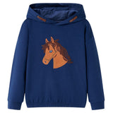 Vidaxl kindertrui met capuchon 116 marineblauw