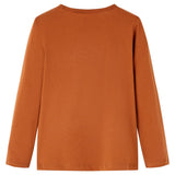 VidaXL Kindershirt met lange mouwen 140 cognackleurig