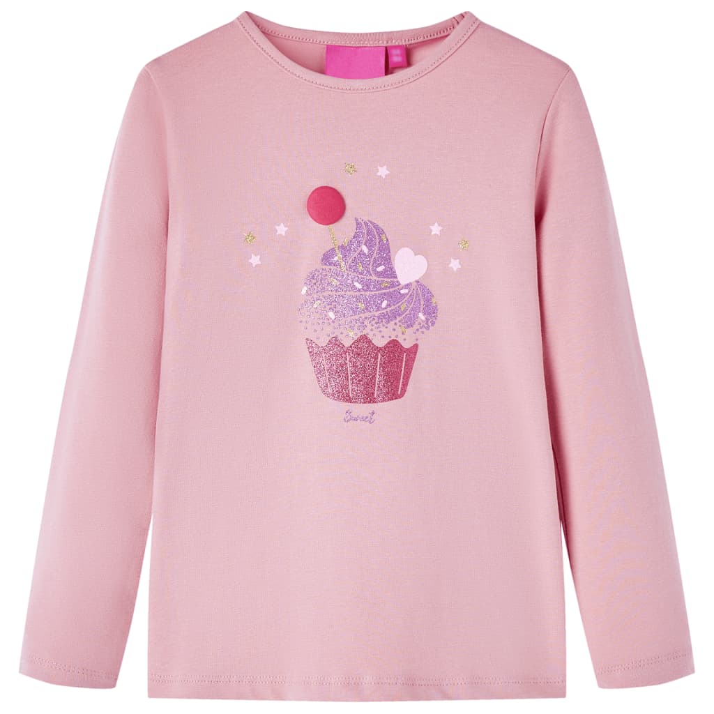 Vidaxl kindershirt met lange mouwen 116 lichtroze
