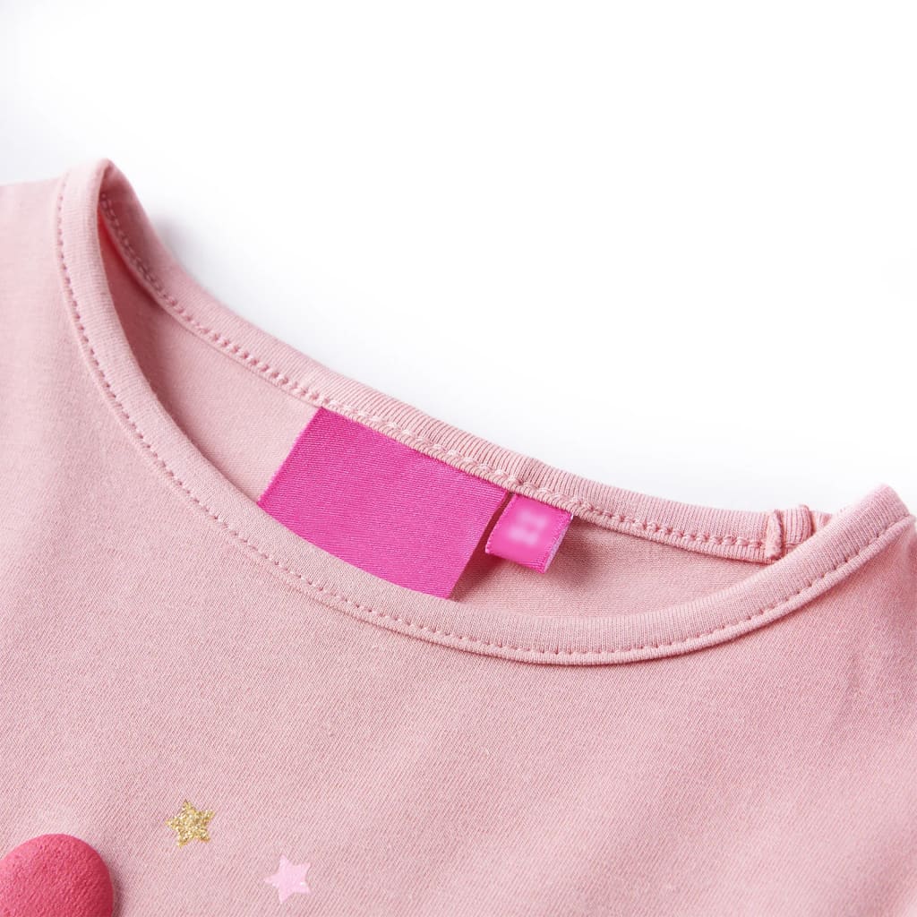 Vidaxl kindershirt met lange mouwen 128 lichtroze
