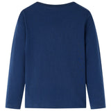 VidaXL Kindershirt met lange mouwen 92 marineblauw