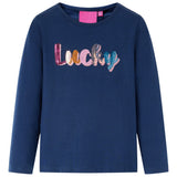 Vidaxl kindershirt met lange mouwen 116 marineblauw