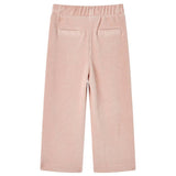 VidaXL Kinderbroek 128 ribfluweel Lichtroze