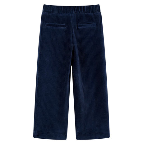 Vidaxl kinderbroek 104 ribfluweel marineblauw