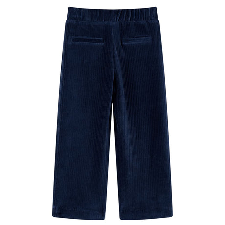 Vidaxl kinderbroek 128 ribfluweel marineblauw
